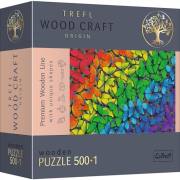Puzzle Trefl din Lemn 500+1 Piese - Fluturasii Colorati