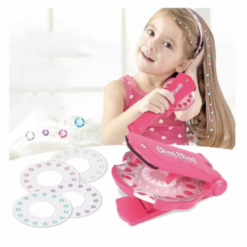Set de frumusete aplicator cu 75 bling-blings pentru par