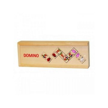 Goki - Domino Animale In cutie de lemn