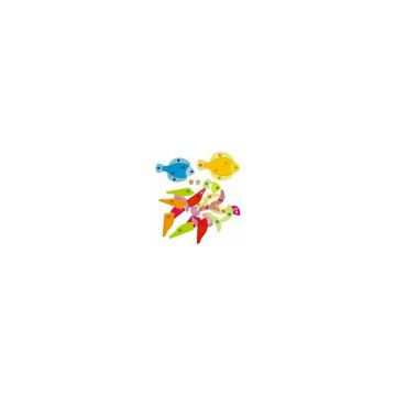 Goki - Puzzle din lemn Pestisorii colorati