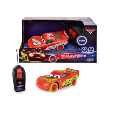 Jada Masinuta Rc Fulger Mcqueen Glow Racer Scara 1:32