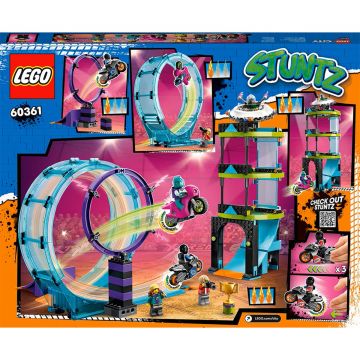 LEGO® City - Provocarea suprema de cascadorii pe motocicleta 60361, 385 piese, Multicolor