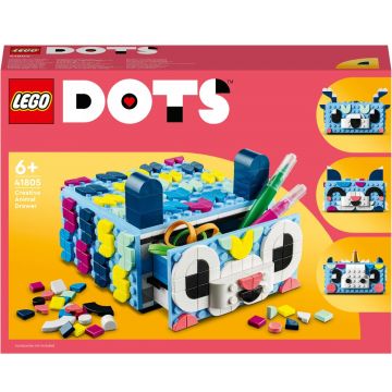LEGO® DOTS - Sertar creativ cu animale 41805, 643 piese, Multicolor