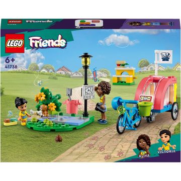 LEGO® Friends - Bicicleta pentru salvarea cainilor 41738, 125 piese, Multicolor