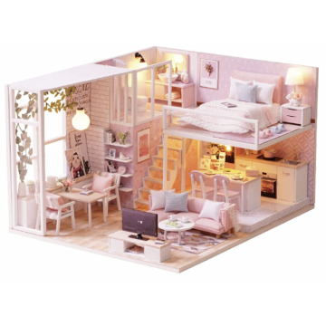 Macheta DIY mobilier casuta papusi Apartament Dream Loft scara 1:24