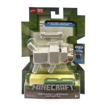 Minecraft Craft A Block Figurina Stronghold Hostile Wolf 8Cm