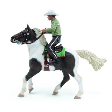 Papo Figurina Cowboy Si Calul Sau