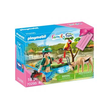 Playmobil Family Fun ingrijitoare la zoo 70295, Multicolor