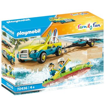 Playmobil Family Fun, Masina de plaja cu canoe 70436