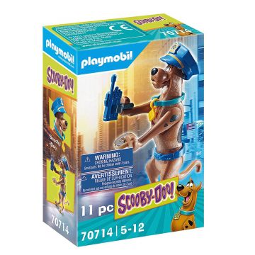 Playmobil Scooby-Doo, Figurina de Colectie, Scooby-Doo Politist, 70714, Multicolor