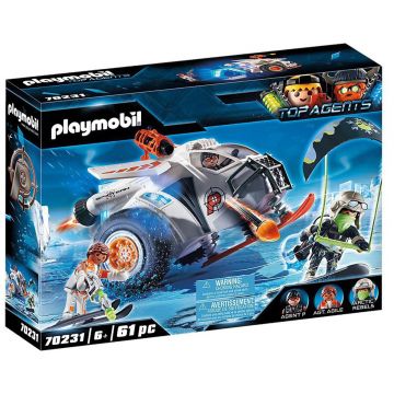 Playmobil Top Agents, Echipa de spioni cu planor de zapada, 70231, Multicolor
