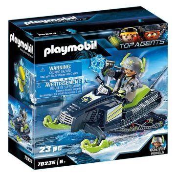 Playmobil Top Agents, Rebel arctic cu scuter, 70235, Multicolor