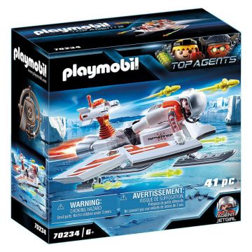 Playmobil Top Agents, Spion cu avion, 70234, Multicolor
