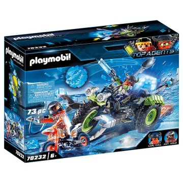 Playmobil Top Agents, Tricicleta pentru gheata si rebelii arctici, 70232, Multicolor