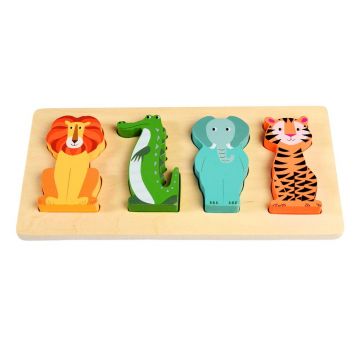 Puzzle din lemn Colourful Creatures - Rex London