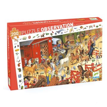 Puzzle pentru copii Djeco Observation Horse