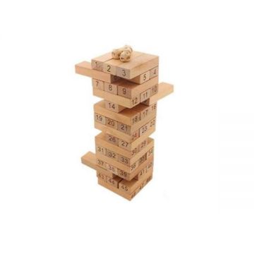 Joc Jenga Blocks, 54 piese si 4 zaruri, isp20 - OEM