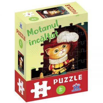 Motanul incaltat - puzzle 3 ani+