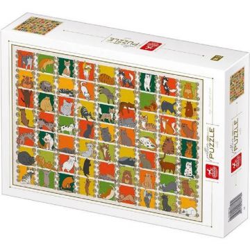Puzzle 1000 Pattern Cats. Modele cu pisici