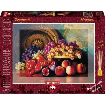 Puzzle 1000 piese - Parfumat - Figs, pomegranates and brass plate - GE