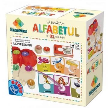Sa invatam alfabetul cu 31 de carti de joc D-Toys