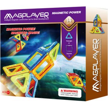 Joc de Constructie Magnetic MagPlayer - 14 piese