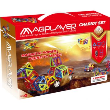 Joc de Constructie Magnetic MagPlayer - 40 piese