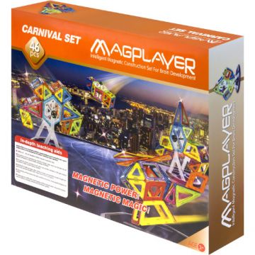 Joc de Constructie Magnetic MagPlayer - 46 piese