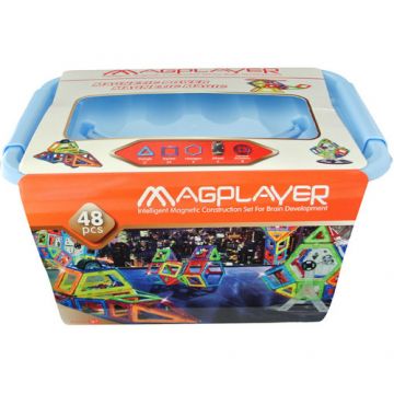 Joc de Constructie Magnetic MagPlayer - 48 piese