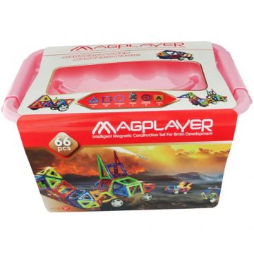 Joc de Constructie Magnetic MagPlayer - 66 piese
