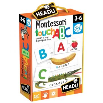Joc Educativ Headu MONTESSORI Tactil ABC