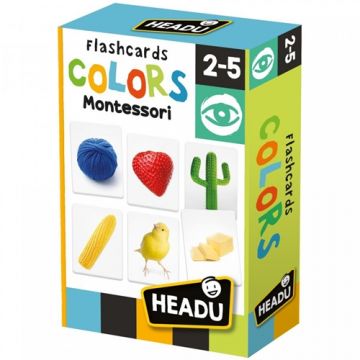 Jucarie Headu MONTESSORI - Cartonase Sa Invatam Culorile