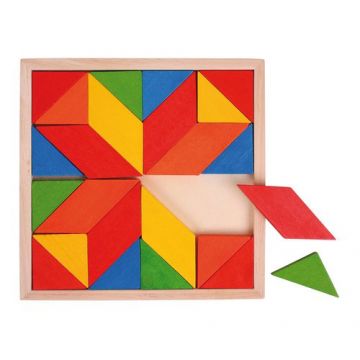 Mozaic din Lemn Multicolor BigJigs Toys