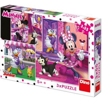 Set 3 Dino Puzzle O Zi cu Minnie Mouse