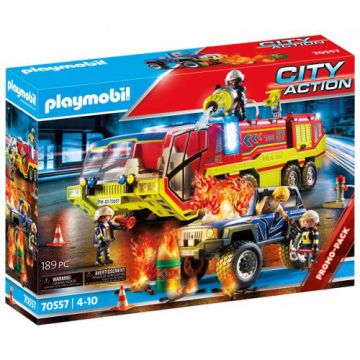 Set de Constructie Playmobil Masina si Camion de Pompieri