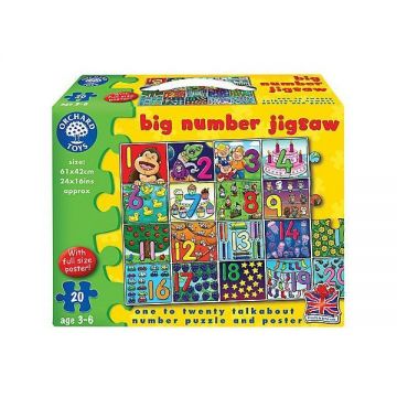 Big Number Jigsaw. Puzzle de podea, Invata numerele