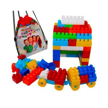 Cuburi constructii in rucsac, 320 piese/570g, 7Toys