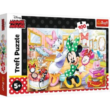 Puzzle 100 trefl minnie la salonul de infrumusetare