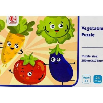 Puzzle 24 piese Legume, 7Toys