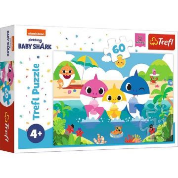 Puzzle 60. Baby Shark: Familia in vacanta