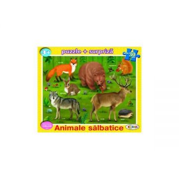Puzzle - Animale salbatice (30 de piese) 3 ani+