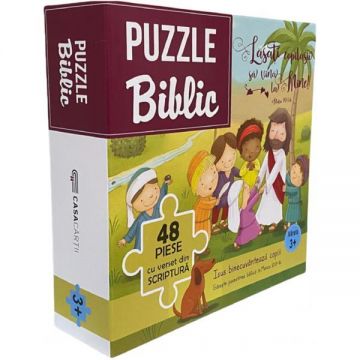 Puzzle biblic 48. Isus binecuvanteaza copiii