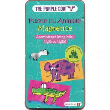 Puzzle cu animale magnetice 3 ani+