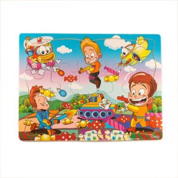 Puzzle din lemn, copii in misiune, 7Toys