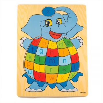 Puzzle educativ din lemn,Elefant, 7Toys