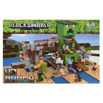 Set de constructie Blocksworld, My World of Minecraft, 1014 piese