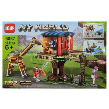 Set de constructie Leduo, My World of Minecraft, ZOO, 438 piese