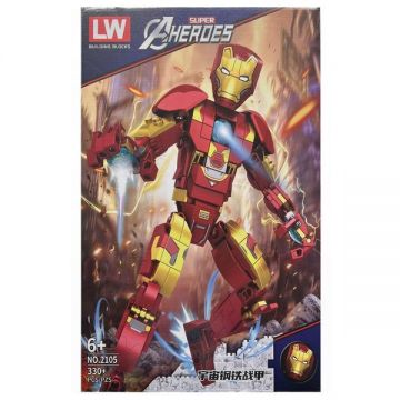 Set de constructie LW, Avengers Iron Man, 330 piese