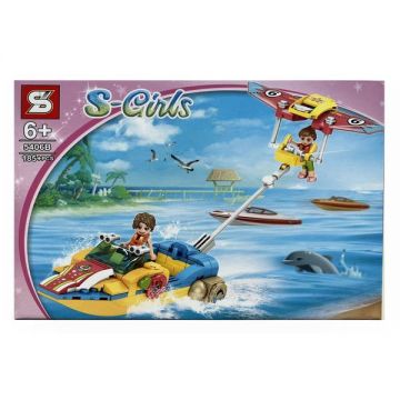 Set de constructie S-Girls, Parasail Adventure, 185 piese