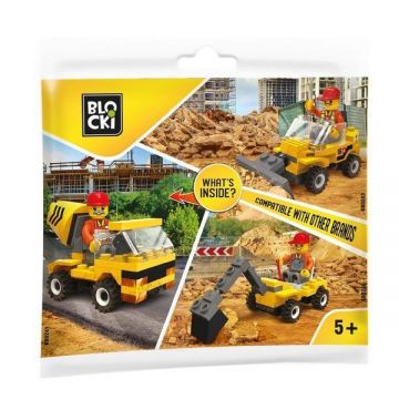 Joc de construit, Mini camion betoniera, 49 piese, 7Toys